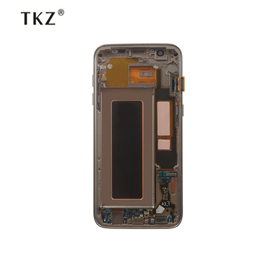 Layar Sentuh Ponsel Layar OLED Hitam Emas Putih Untuk SAM Galaxy S7 Edge LCD
